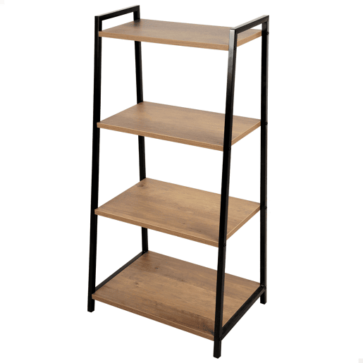 Max Home Estantes fixas de madeira em escada 4 prateleiras 43x30x90 cm
