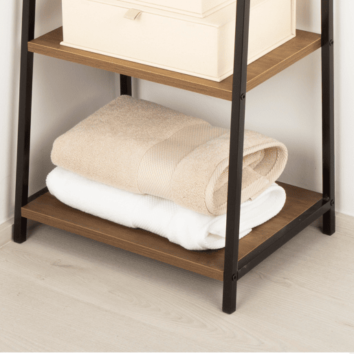 Max Home Estantes fixas de madeira em escada 4 prateleiras 43x30x90 cm