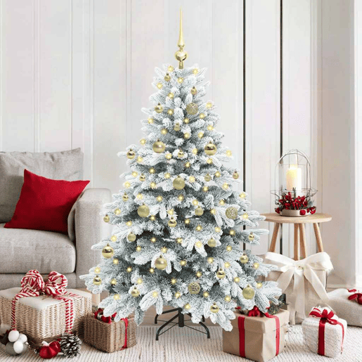 Árvore de Natal - Pinheiro de Natal Artificial com 150 LEDs Verde 150 cm PE e PVC
