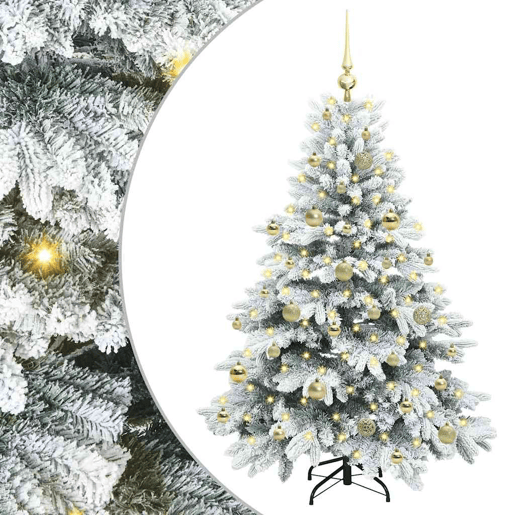 Árvore de Natal - Pinheiro de Natal Artificial com 150 LEDs Verde 150 cm PE e PVC