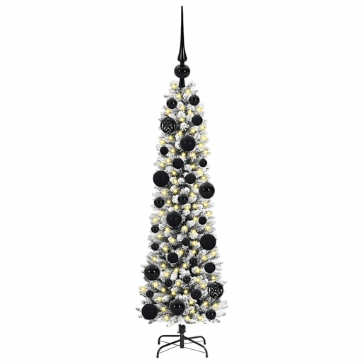 Árvore de Natal - Pinheiro de Natal Artificial com 150 LEDs Verde e branco 120 cm