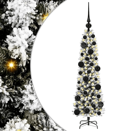 Árvore de Natal - Pinheiro de Natal Artificial com 150 LEDs Verde e branco 120 cm