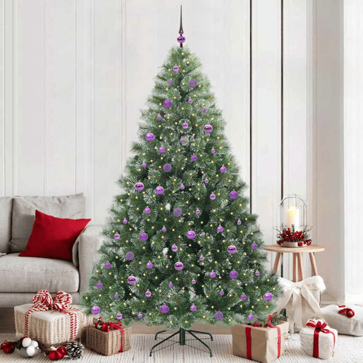 Árvore de Natal - Pinheiro de Natal Artificial com 300 LEDs Verde 210 cm PE e PVC Árvore de Natal - Pinheiro de Natal Artificial com 300 LEDs Verde 210 cm PE e PVC