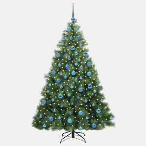 Árvore de Natal - Pinheiro de Natal Artificial com 300 LEDs Verde 180 cm PE e PVC