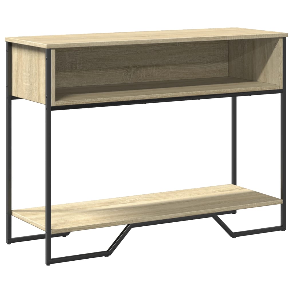 Mesa consola madera de ingeniería roble sonoma 100x35x74,5 cm