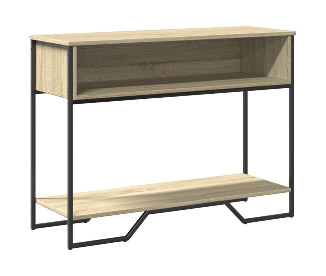 Mesa consola madera de ingeniería roble sonoma 100x35x74,5 cm