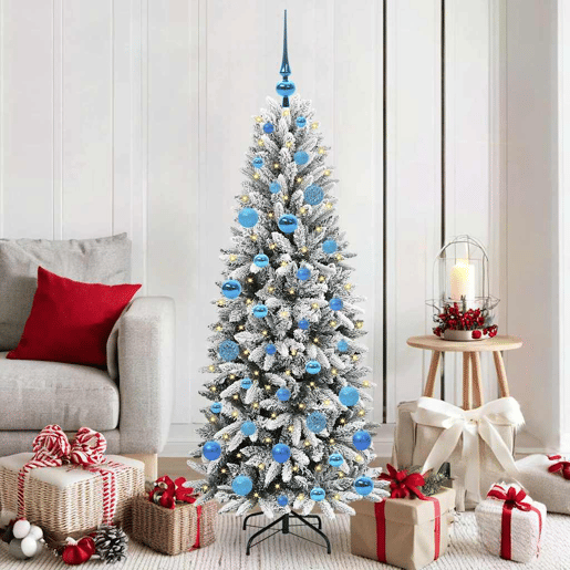 Árvore de Natal - Pinheiro de Natal Artificial com 150 LEDs Branco 63 x 63 x 150 cm