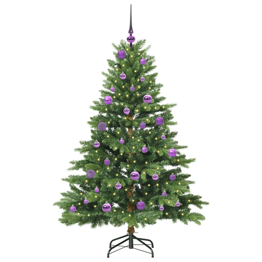 Árvore de Natal - Pinheiro de Natal Artificial com 150 LEDs Verde 150 cm PE e PVC