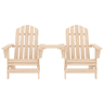 Cadeiras jardim - Cadeiras exterior Adirondack + mesa centro madeira abeto maciça