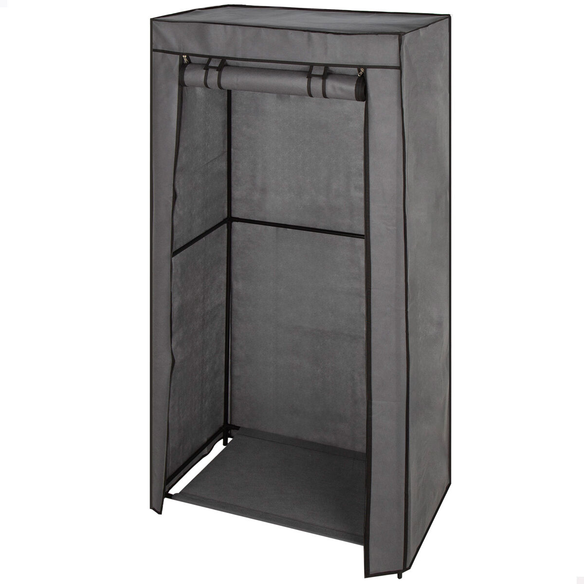 Max home armario ropero tela 1 barra para perchas 70x44x148 cm gris