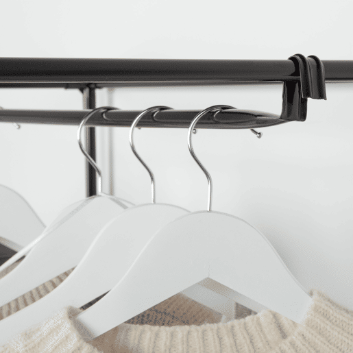 Max Home Roupeiro de tecido Roupeiro 1 varão para cabides 70x44x148 cm cinzento