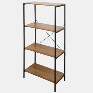 Max Home Estante fixa de madeira 4 prateleiras 60x30x120 cm