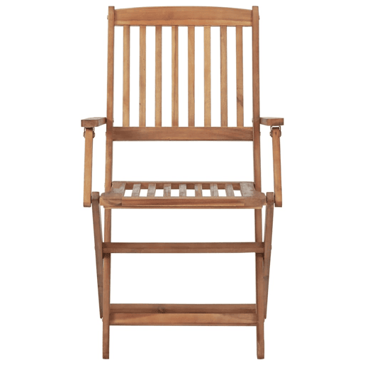 Cadeiras de exterior - Cadeiras de jardim dobráveis c almofadões 8pcs acácia maciça