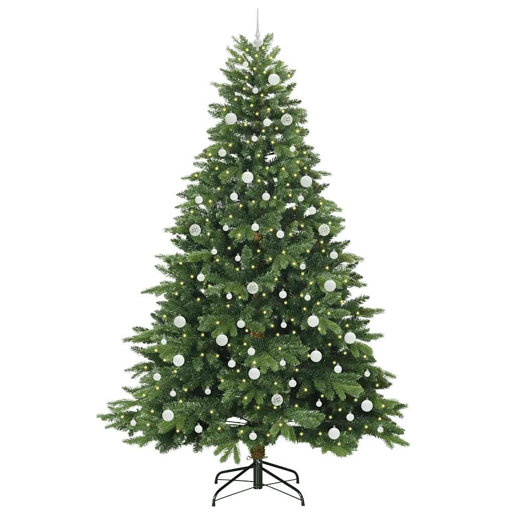 Árvore de Natal - Pinheiro de Natal Artificial com 300 LEDs Verde 240 cm PE e PVC Árvore de Natal - Pinheiro de Natal Artificial com 300 LEDs Verde 240 cm PE e PVC