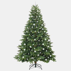 Árvore de Natal - Pinheiro de Natal Artificial com 300 LEDs Verde 240 cm PE e PVC