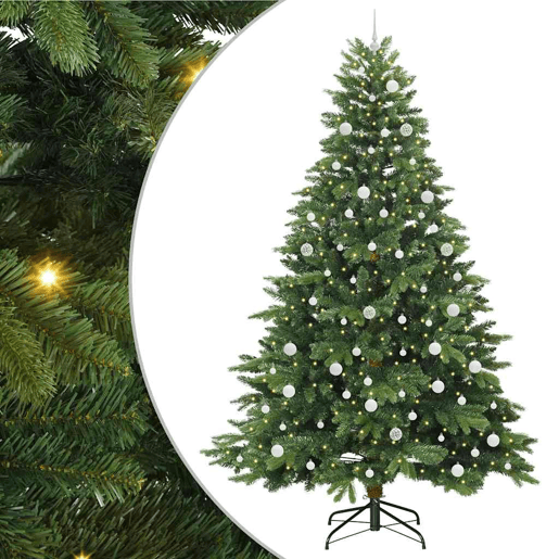 Árvore de Natal - Pinheiro de Natal Artificial com 300 LEDs Verde 240 cm PE e PVC Árvore de Natal - Pinheiro de Natal Artificial com 300 LEDs Verde 240 cm PE e PVC