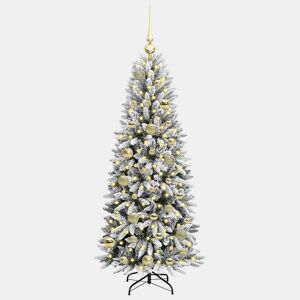 Árvore de Natal - Pinheiro de Natal Artificial com 150 LEDs Branco 53 x 53 x 120 cm