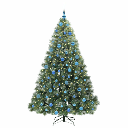 Árvore de Natal - Pinheiro de Natal Artificial com 300 LEDs Verde 180 cm PE e PVC