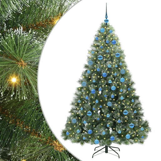 Árvore de Natal - Pinheiro de Natal Artificial com 300 LEDs Verde 180 cm PE e PVC