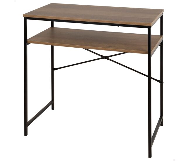 Max home escritorio compacto madera y acero 77x40x75 cm