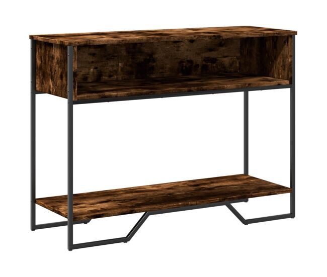 Mesa consola madera de ingeniería roble ahumado 100x35x74,5 cm