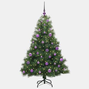 Árvore de Natal - Pinheiro de Natal Artificial com 150 LEDs Verde 150 cm PE e PVC