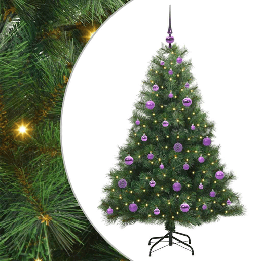 Árvore de Natal - Pinheiro de Natal Artificial com 150 LEDs Verde 150 cm PE e PVC
