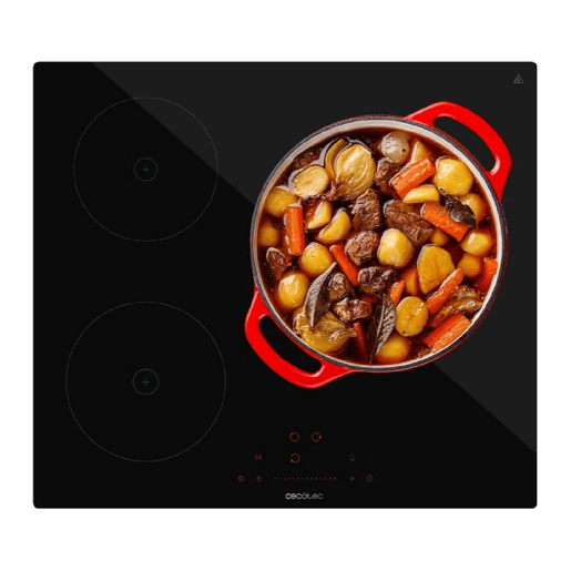 Cecotec Placa de indução de 3 zonas, 9 níveis, potência máxima de 7200 W e invisible touch slider control. Cecotec Placa de indução de 3 zonas, 9 níveis, potência máxima de 7200 W e invisible touch slider control.
