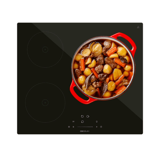 Cecotec Placa de indução de 3 zonas, 9 níveis, potência máxima de 7200 W e invisible touch slider control. Cecotec Placa de indução de 3 zonas, 9 níveis, potência máxima de 7200 W e invisible touch slider control.
