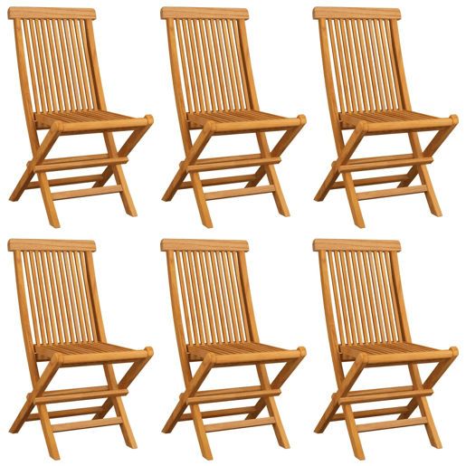 Cadeiras jardim - Cadeiras exterior c almofadões vermelho tinto 6 pcs teca maciça