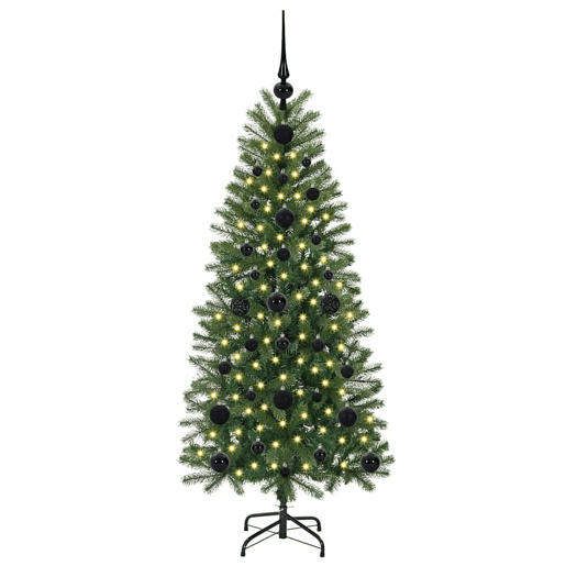 Árvore de Natal - Pinheiro de Natal Artificial com 150 LEDs Verde 120 cm PE e PVC
