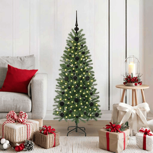 Árvore de Natal - Pinheiro de Natal Artificial com 150 LEDs Verde 120 cm PE e PVC