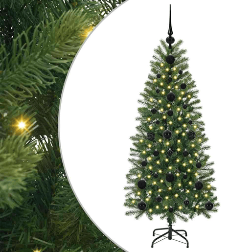Árvore de Natal - Pinheiro de Natal Artificial com 150 LEDs Verde 120 cm PE e PVC
