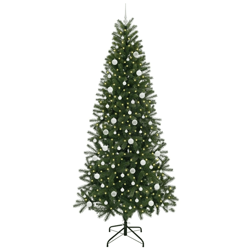 Árvore de Natal - Pinheiro de Natal Artificial com 300 LEDs Verde 240 cm PE e PVC