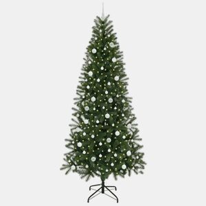 Árvore de Natal - Pinheiro de Natal Artificial com 300 LEDs Verde 240 cm PE e PVC