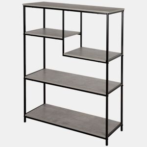 Max Home Estantes metálicas fixas assimétricas 5 prateleiras 75x30x100 cm