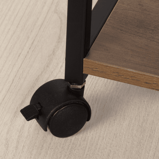 Max Home Estante de madeira com rodas 3 prateleiras 48x30x62 cm Max Home Estante de madeira com rodas 3 prateleiras 48x30x62 cm
