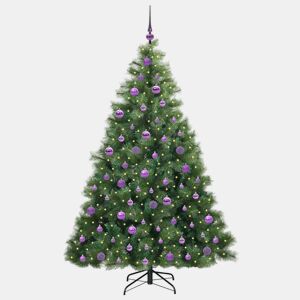 Árvore de Natal - Pinheiro de Natal Artificial com 300 LEDs Verde 180 cm PE e PVC