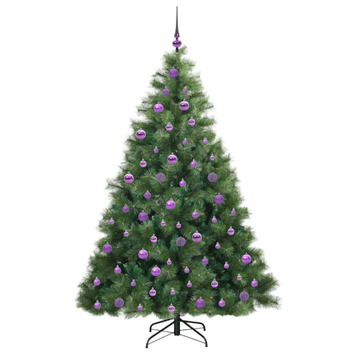 Árvore de Natal - Pinheiro de Natal Artificial com 300 LEDs Verde 180 cm PE e PVC