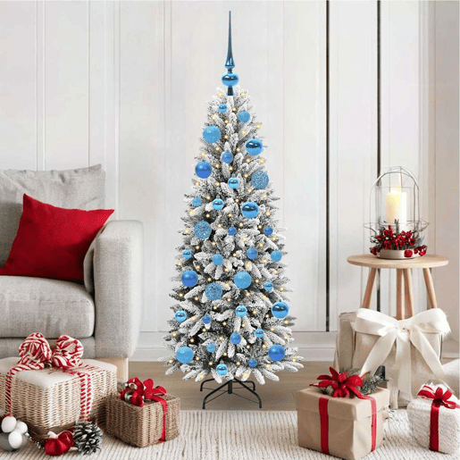 Árvore de Natal - Pinheiro de Natal Artificial com 150 LEDs Branco 53 x 53 x 120 cm