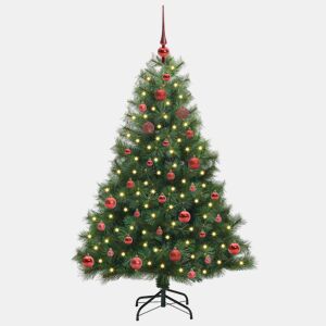 Árvore de Natal - Pinheiro de Natal Artificial com 150 LEDs Verde 150 cm PE e PVC
