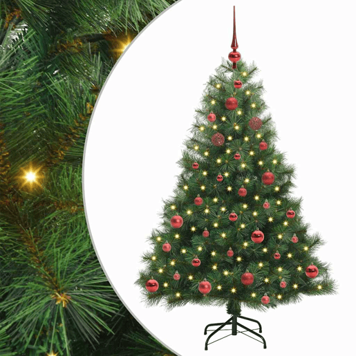 Árvore de Natal - Pinheiro de Natal Artificial com 150 LEDs Verde 150 cm PE e PVC