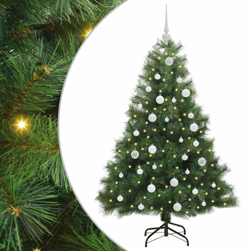 Árvore de Natal - Pinheiro de Natal Artificial com 150 LEDs Verde 150 cm PE e PVC