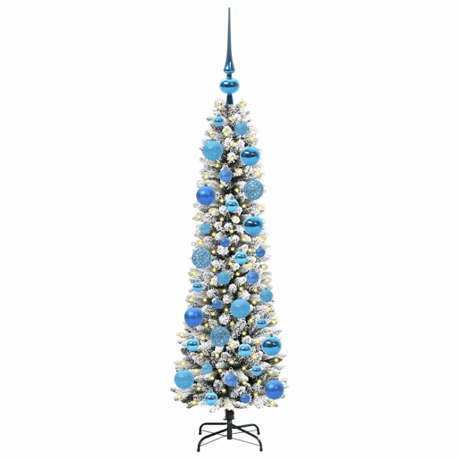 Árvore de Natal - Pinheiro de Natal Artificial com 150 LEDs Verde e branco 120 cm