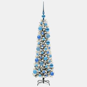 Árvore de Natal - Pinheiro de Natal Artificial com 150 LEDs Verde e branco 120 cm