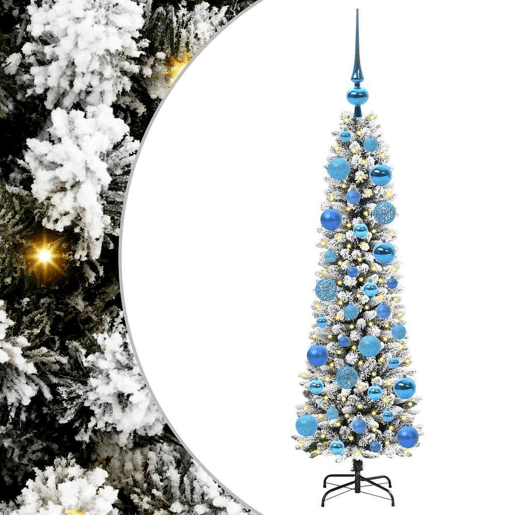 Árvore de Natal - Pinheiro de Natal Artificial com 150 LEDs Verde e branco 120 cm