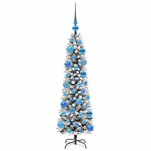 Árvore de Natal - Pinheiro de Natal Artificial com 150 LEDs Verde e branco 120 cm