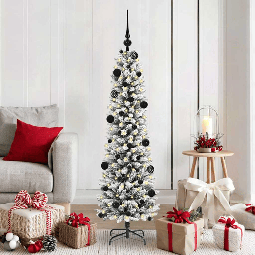 Árvore de Natal - Pinheiro de Natal Artificial com 150 LEDs Verde e branco 150 cm