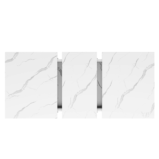 Mesa extensível 118-157 cm - Mesa de jantar e cozinha com pernas cruzadas - Branco