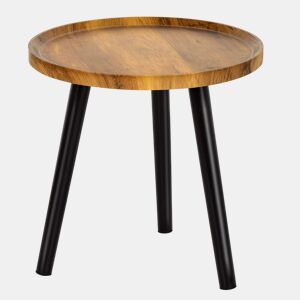 Max Home Mesa lateral redonda de madeira D38x37 cm